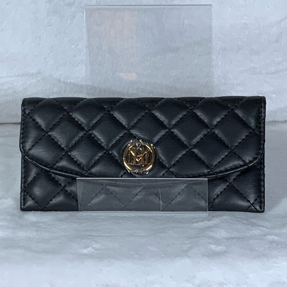Badgley Mischka Black Quilted Wallet